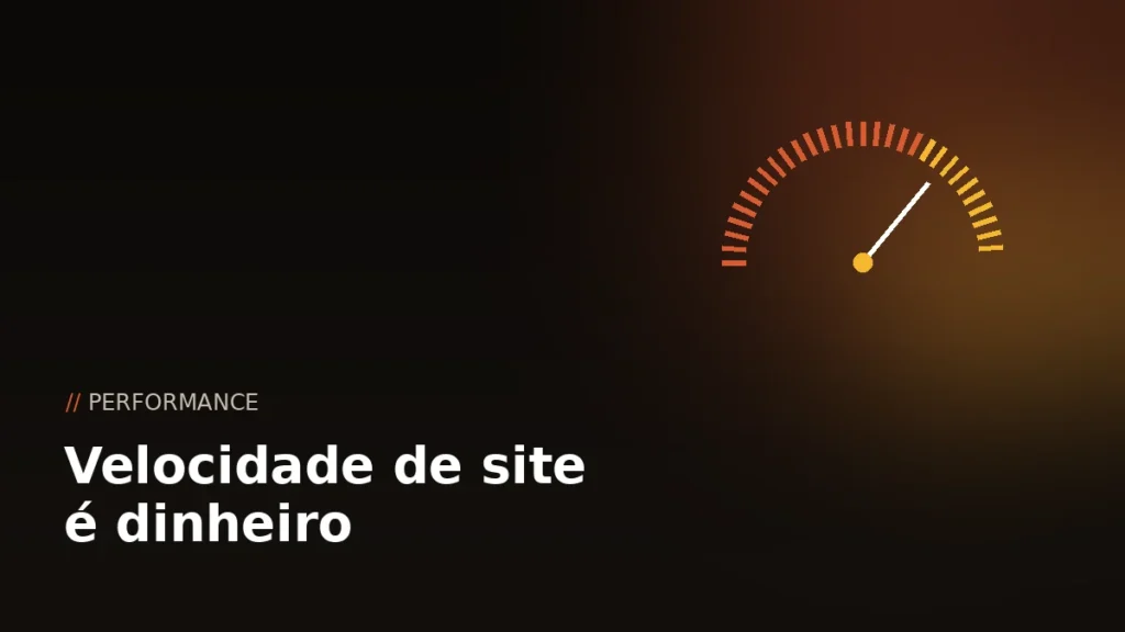 Velocidade de site é dinheiro