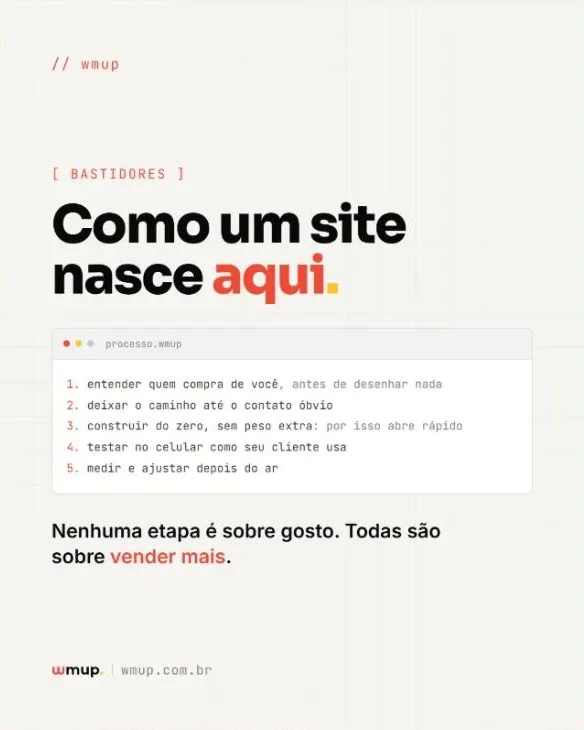 Como um site nasce aqui